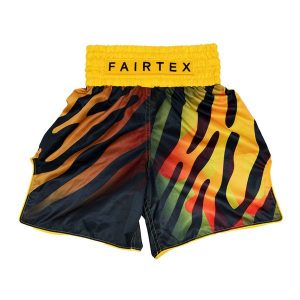 Spodenki bokserskie Fairtex Boxing BT2002 "Tiger". Żółte szorty FAIRTEX, bez wzorów, sportowe. Za 279,99 zł.