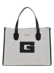 Guess Torebka w kolorze szaro-czarnym - 34 x 26 x 13 cm rozmiar: onesize. Czarne torebki klasyczne Guess, z aplikacjami, z materiału, przez ramię, bez dodatków. Za 483,17 zł.
