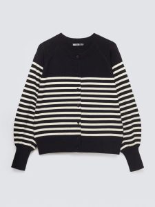 Kardigan damski w białe paski czarny Suzana 906. Czarne kardigany Big Star, z jeansu. Za 179,99 zł.