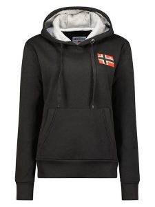 Geographical Norway Bluza "Genifer" w kolorze czarnym rozmiar: S. Czarne bluzy Geographical Norway, s, bez wzorów, z kapturem. Za 160,96 zł.