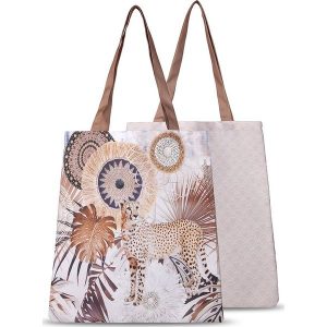 Hip Shopper bag "Raeni" w kolorze jasnobrązowo-beżowym - 40 x 45 cm rozmiar: 40x45 cm. Brązowe shopper bag Hip, bez wzorów, z materiału, na ramię, bez dodatków. Za 48,28 zł.