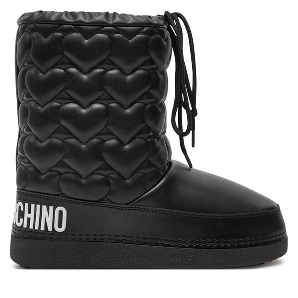 Śniegowce LOVE MOSCHINO. Czarne buty zimowe LOVE MOSCHINO, bez obcasa, bez zapięcia. Za 849,99 zł.