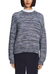 ESPRIT Sweter w kolorze granatowym rozmiar: L. Niebieskie swetry oversize ESPRIT, l, bez wzorów, ze splotem, bez ramiączek. Za 79,03 zł.