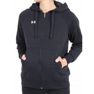 Bluza na co dzień Damska Under Armor Bawełniana Sportowa Zamek. Czarne bluzy Under Armour, bez wzorów, z bawełny, bez kaptura. Za 190,55 zł.