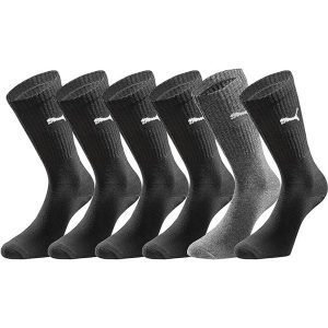 SKARPETY Puma Crew Socks 6-pack Combo, Dla obu płci. Czarne skarpetki Puma, bez wzorów, z bawełny. Za 190,00 zł.
