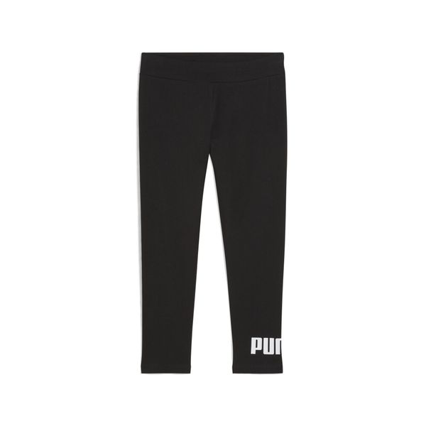 Damskie legginsy 3/4 z małym logo No. 1 ESS PUMA. Czarne legginsy Puma, bez wzorów, z gumy. Za 109,00 zł.
