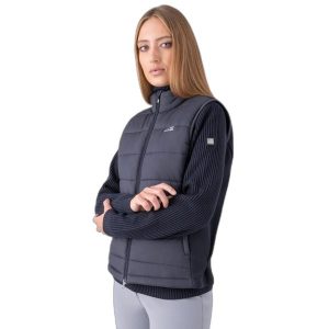 Damska kurtka bez rękawów Equiline Brigit. Niebieskie kurtki EQODE BY EQUILINE, bez wzorów, z puchu, bez kaptura. Za 591,00 zł.