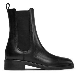 Sztyblety Balagan. Czarne botki Balagan, bez wzorów, bez obcasa, na płaskiej podeszwie, bez zapięcia. Za 269,00 zł.