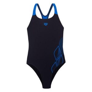 Strój Kąpielowy Arena Swimsuit Swim Pro Back Graphic. Czarne stroje jednoczęściowe Arena, bez wzorów, z materiału. Za 159,99 zł.