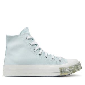 Trampki Converse. Niebieskie trampki Converse, bez wzorów, bez zapięcia. Za 329,99 zł.