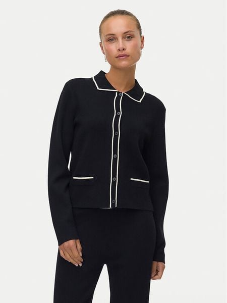 Vero Moda Kardigan Gold 10337626 Czarny Regular Fit. Czarne kardigany Vero Moda, z wiskozy. Za 110,99 zł.