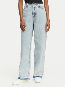 HUGO Jeansy Leni 50557022 Niebieski jasny Loose Fit. Niebieskie jeansy Hugo, bez wzorów, z bawełny. Za 549,99 zł.