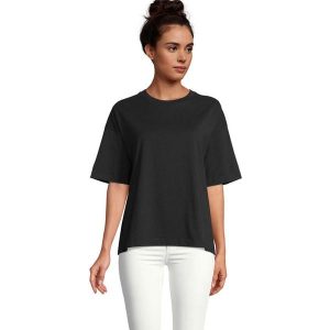 Koszulka Damska Boxy Oversized T-shirt. Brązowe bluzki SOL'S, s, bez wzorów, bez kołnierzyka, bez ramiączek. Za 75,99 zł.