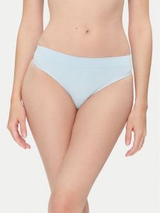 Hunkemöller Stringi Dianne 302143 Błękitny. Niebieskie stringi Hunkemöller, bez wzorów, z syntetyku. Za 39,99 zł.