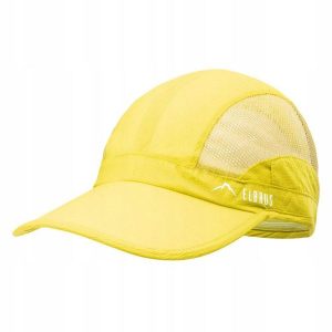 Czapka z daszkiem sportowa Elbrus Almen. Żółte czapki Elbrus, bez wzorów, sportowe. Za 53,91 zł.