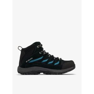 Buty turystyczne damskie Columbia Crestwood Mid Waterproof. Czarne buty trekkingowe Columbia, bez zapięcia. Za 371,99 zł.
