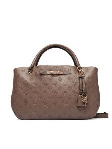 Guess Torebka HWPD22 25060 Brązowy. Brązowe kuferki Guess, z aplikacjami, ze skóry, bez dodatków. Za 634,99 zł.