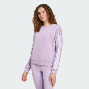 Bluza Essentials 3-Stripes Fleece. Białe bluzy ADIDAS, l, bez wzorów, z materiału, bez kaptura. Za 219,00 zł.