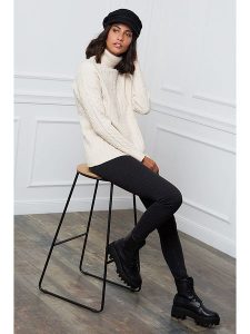 L'armoire de Suzette Golf w kolorze kremowym rozmiar: 34/36. Brązowe golfy L'armoire de Suzette, bez wzorów, z kaszmiru. Za 86,99 zł.