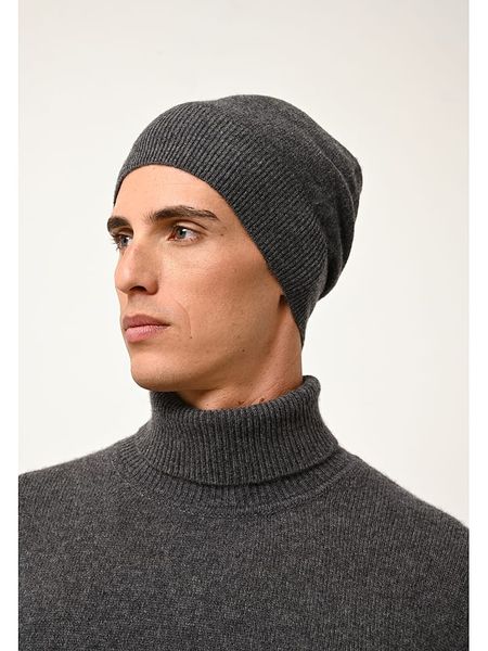 Just Cashmere Kaszmirowa czapka "Ginger" w kolorze antracytowym rozmiar: onesize. Czarne czapki Just Cashmere, bez wzorów, z kaszmiru. Za 148,26 zł.