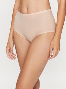 Chantelle Figi klasyczne z wysokim stanem Sofstretch C26470 Beżowy. Brązowe figi Chantelle, bez wzorów, z syntetyku. Za 79,99 zł.