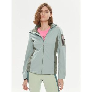 Damska kurtka turystyczna z kapturem CMP. Niebieskie kurtki CMP, bez wzorów, z kapturem. Za 389,30 zł.