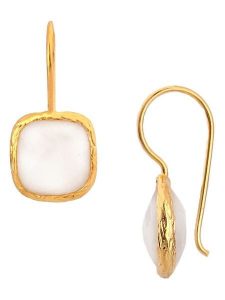 L'Atelier de Gaia Pozłacane kolczyki z kamieniem księżycowym rozmiar: onesize. Brązowe kolczyki L'Atelier de Gaia, z kamieniem księżycowym, pozłacane. Za 39,99 zł.