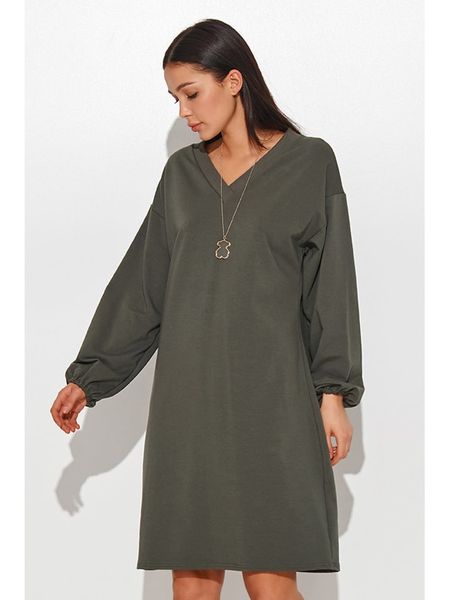 Numinou Sukienka w kolorze khaki rozmiar: 36/38. Brązowe sukienki Numinou, bez wzorów, bez kołnierzyka, bez ramiączek, midi. Za 70,24 zł.