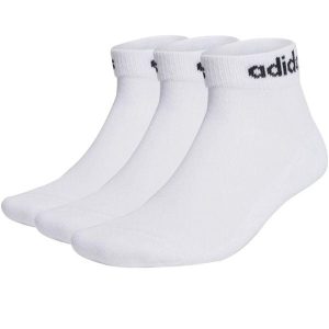 Skarpety adidas Linear Ankle Socks Cushioned Socks 3p. Białe skarpetki ADIDAS, bez wzorów, z bawełny. Za 33,00 zł.
