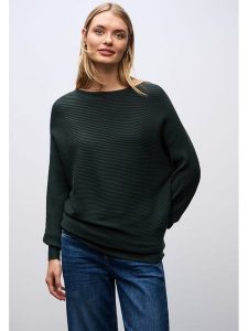 Cecil Sweter w kolorze ciemnozielonym rozmiar: 38. Zielone swetry oversize Cecil, bez wzorów, ze splotem, bez ramiączek. Za 131,12 zł.