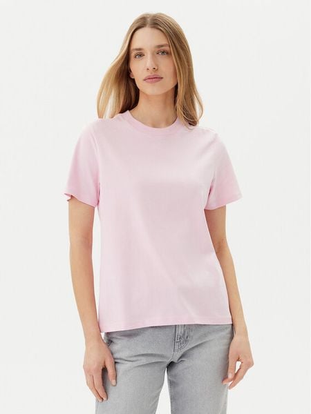 ONLY T-Shirt Monja 15320892 Różowy Regular Fit. Czerwone t-shirty ONLY, xl, bez wzorów, z bawełny, bez kołnierzyka, bez ramiączek. Za 69,99 zł.