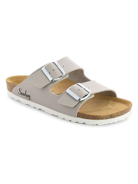 Sunbay Klapki "Trefle" w kolorze szarym rozmiar: 38. Szare klapki Sunbay, bez wzorów, z otwartym noskiem, bez obcasa. Za 126,45 zł.