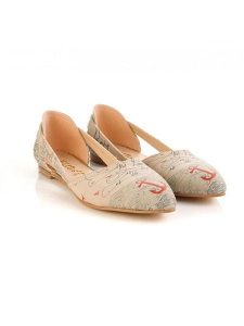 Goby Baleriny w kolorze beżowym ze wzorem rozmiar: 35. Brązowe balerinki Goby, bez wzorów, bez obcasa, bez zapięcia. Za 173,99 zł.