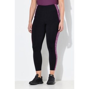 Damskie Legginsy sportowe wąska nogawka kieszenie materiał z recyklingu. Czarne legginsy Ulla Popken, bez wzorów, z elastanu. Za 239,99 zł.