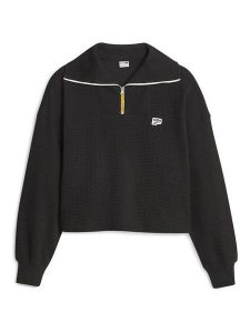 Puma Bluza "Downtown" w kolorze czarnym rozmiar: XS. Czarne bluzy Puma, xs, bez wzorów, z bawełny, bez kaptura. Za 92,21 zł.