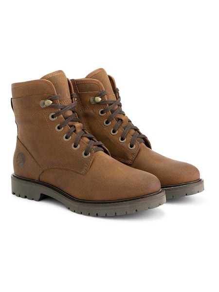 TRAVELIN' Skórzane botki "Kolding" w kolorze jasnobrązowym rozmiar: 40. Brązowe botki Travelin', bez wzorów, bez obcasa, bez zapięcia. Za 336,61 zł.