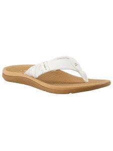 Reef Japonki "Santa Ana" w kolorze biało-beżowym rozmiar: 41. Białe klapki Reef, bez wzorów, z tkaniny, z otwartym noskiem, bez obcasa. Za 254,45 zł.