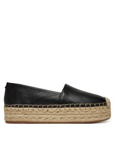 MICHAEL Michael Kors Espadryle Lynn 40S5LYFP1L Czarny. Czarne espadryle MICHAEL Michael Kors, bez wzorów, ze skóry, bez obcasa. Za 399,99 zł.