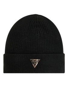 Guess Czapka AM9584 POL01 Czarny. Czarne czapki Guess, z aplikacjami. Za 109,99 zł.