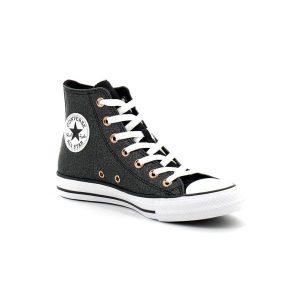 Buty damskie Converse Chuck Taylor All Star. Czarne trampki Converse, bez wzorów, bez zapięcia. Za 249,99 zł.