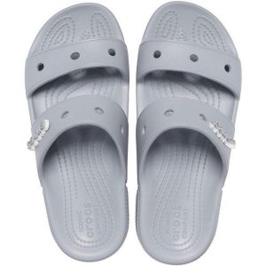 Crocs klapki Classic szare 206761 007. Szare klapki Crocs, bez wzorów, bez obcasa. Za 167,68 zł.