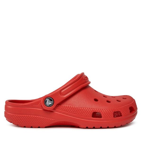 Klapki Crocs. Czerwone klapki Crocs, bez wzorów, bez obcasa. Za 159,99 zł.