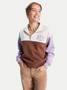 Roxy Bluza View Point Block ERJFT05014 Kolorowy Regular Fit. Bluzy Roxy, s, bez wzorów, z bawełny, bez kaptura. Za 349,99 zł.