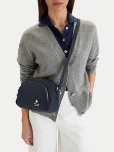 Beverly Hills Polo Club Torebka CEO-BHPC-C-013-09 Granatowy. Niebieskie listonoszki Beverly Hills Polo Club, bez wzorów, z materiału, bez dodatków. Za 199,99 zł.