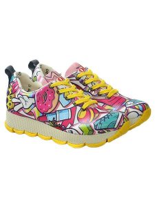Goby Skórzane sneakersy ze wzorem rozmiar: 39. Trampki Goby, bez wzorów, bez zapięcia. Za 298,67 zł.