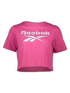 Reebok Koszulka w kolorze różowym rozmiar: M. Różowe bluzki Reebok, m, bez wzorów, bez kołnierzyka, bez ramiączek. Za 61,46 zł.