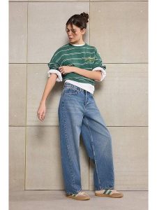 Trendyol Dżinsy - Baggy fit - w kolorze niebieskim rozmiar: 36. Niebieskie jeansy Trendyol, bez wzorów, z podwyższonym stanem. Za 100,75 zł.