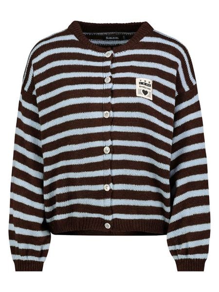 Sublevel Kardigan w kolorze brązowo-błękitnym rozmiar: M/L. Brązowe kardigany Sublevel. Za 143,99 zł.