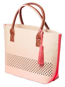 LEONARDO Shopper bag w kolorze kremowo-różowym - 49 x 34 x 17 cm rozmiar: onesize. Brązowe shopper bag Leonardo, bez wzorów, z materiału, bez dodatków. Za 179,64 zł.