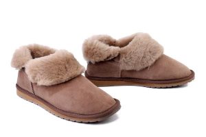 EMU AUSTRALIA WP11850 Platinum Mintaro mushroom, botki damskie. Brązowe botki EMU Australia, bez wzorów, ze skóry, bez obcasa, bez zapięcia. Za 529,90 zł.